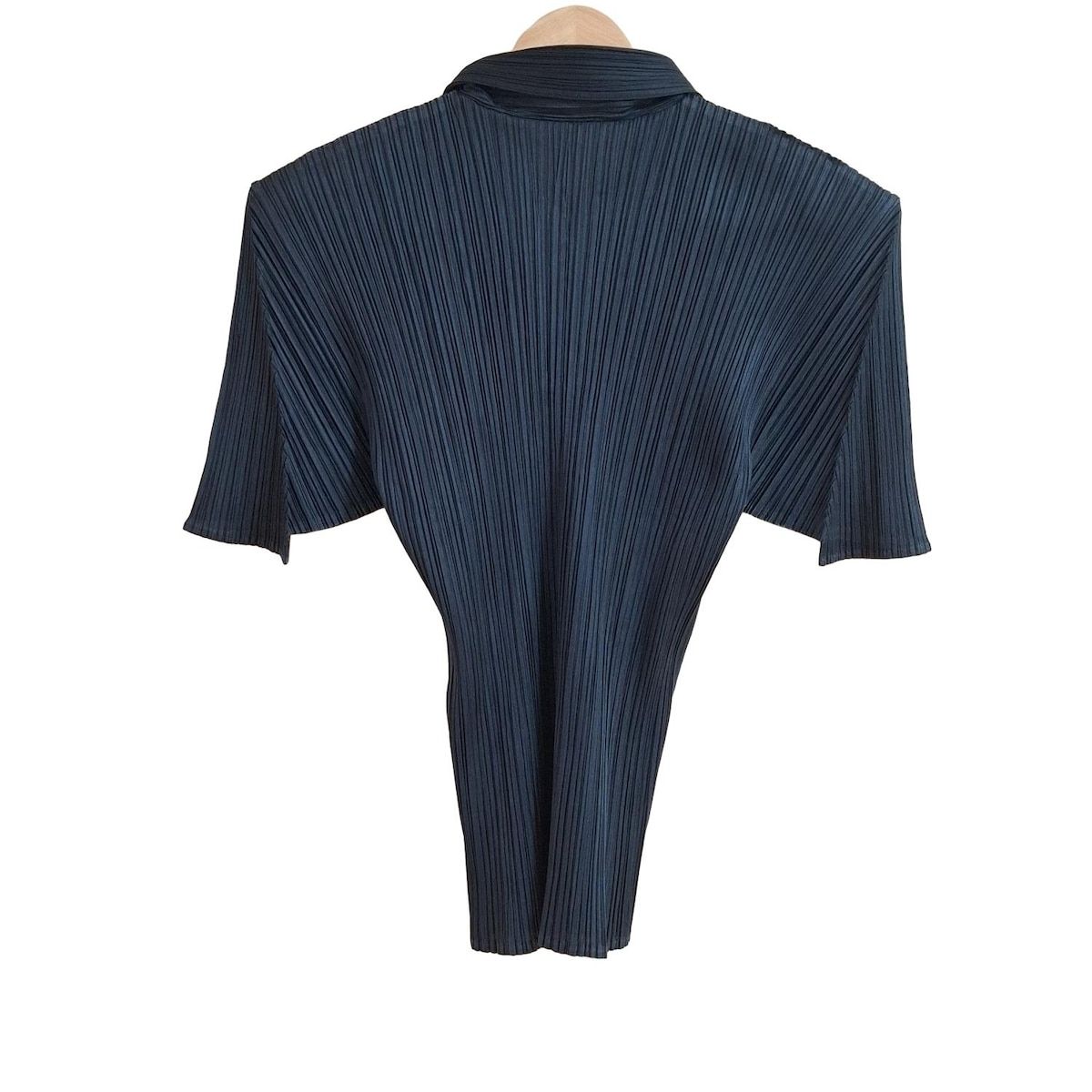 PLEATS PLEASE ダークグブラウンプリーツ 半袖シャツ PLEATS PLEASE(プリーツプリーズ) 半袖シャツブラウス サイズ3 L