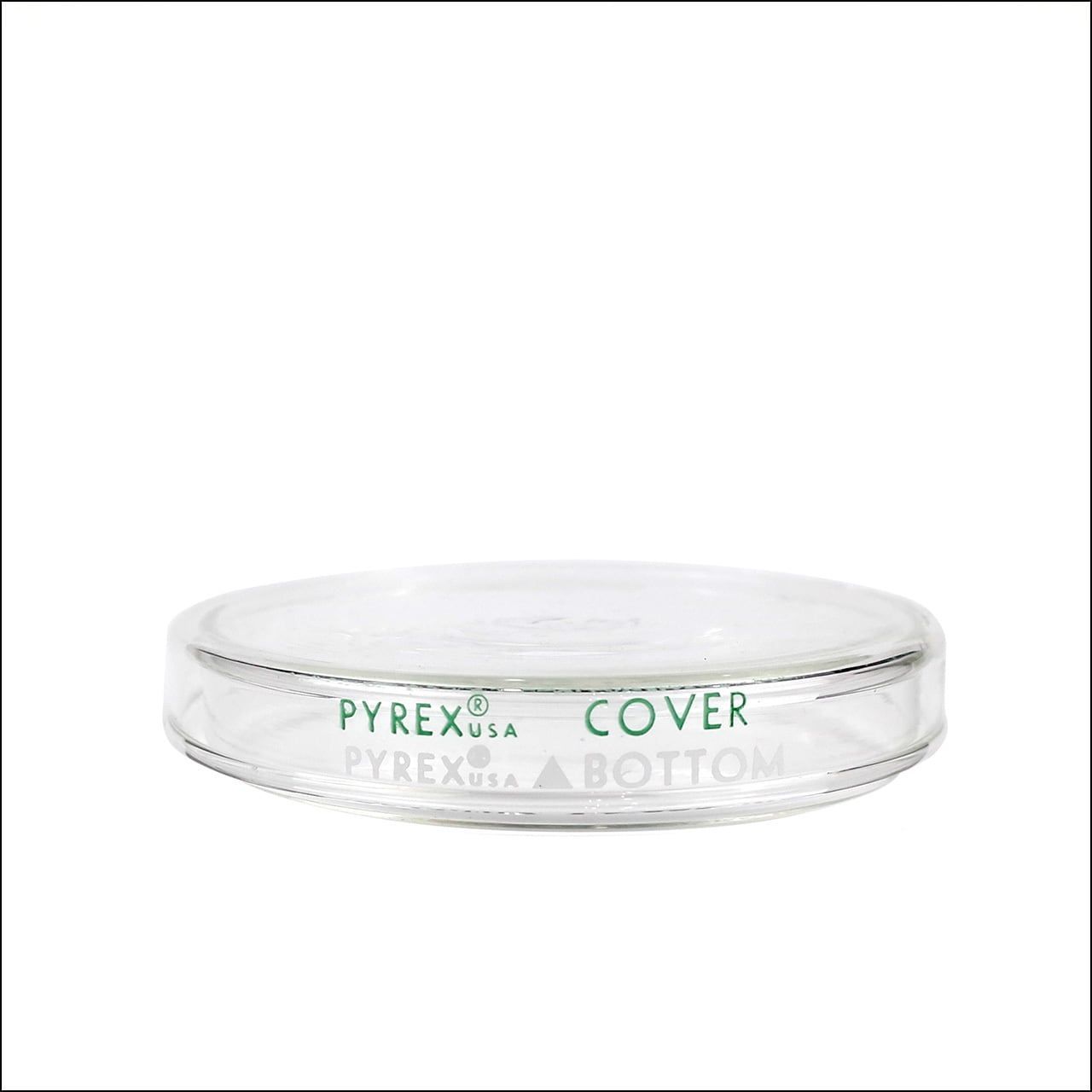 PYREX　Petri dish　Cover Bottom set　パイレックス　ペトリ皿　シャーレ　実験　ヴィンテージ　アメリカ　中古　インテリア　1970s　【USED】