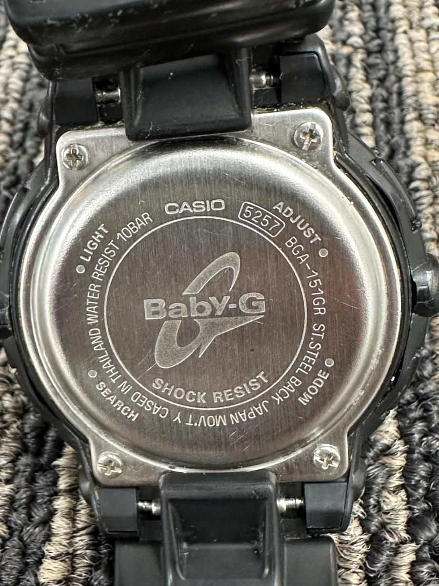 値下げ 中古 CASIO Baby-G ブラック BGA-151GR 2025年最新】baby g bga 151の人気アイテム - メルカリ