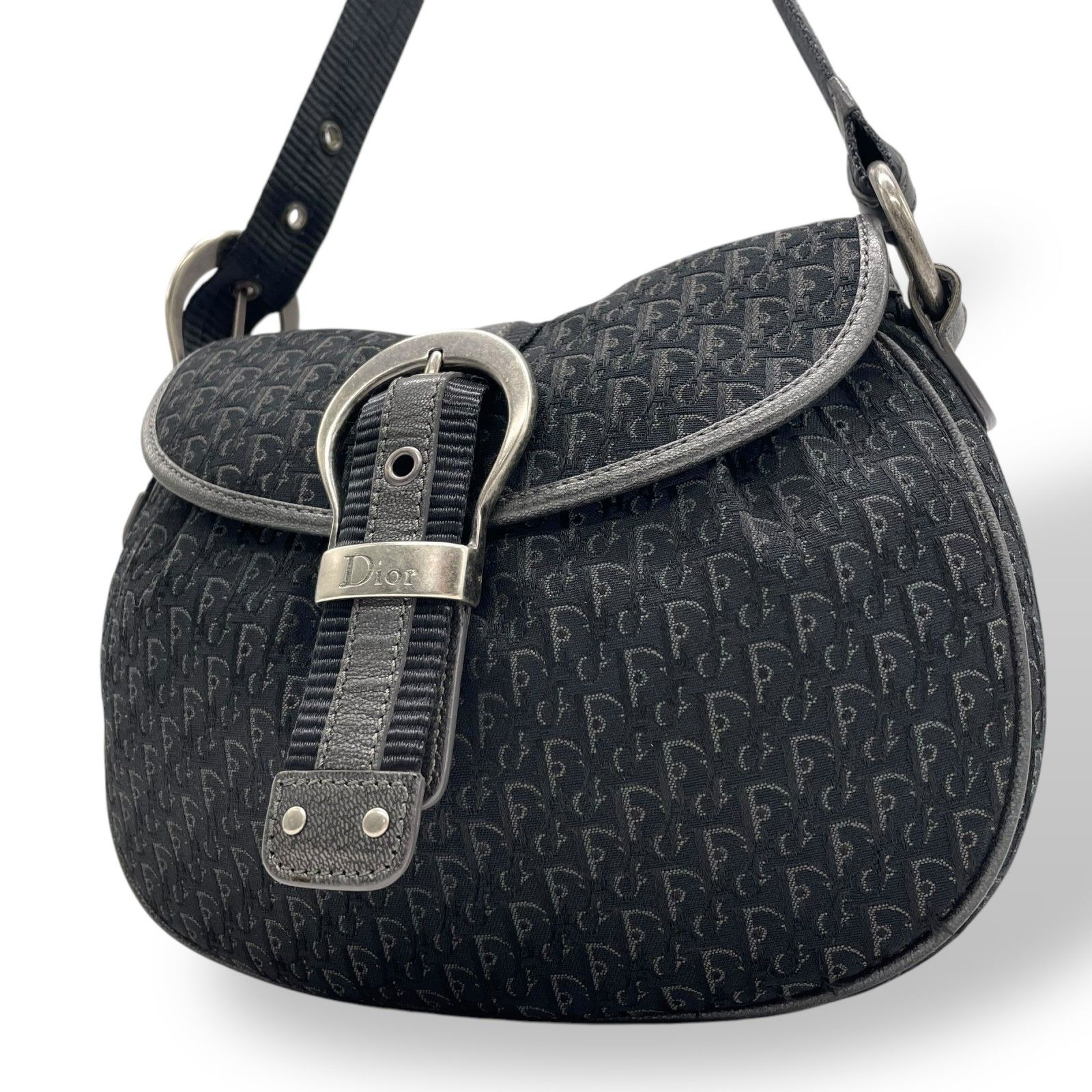 美品 Christian dior ミニ ショルダーバッグ トロッター柄 レザー