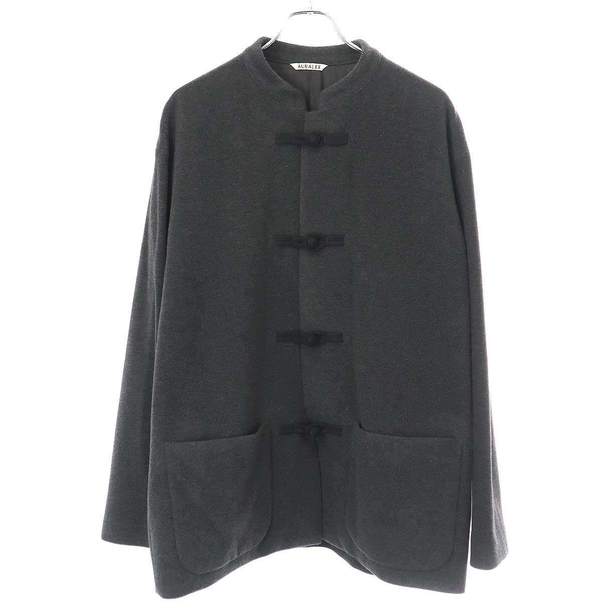 AURALEE オーラリー 20AW CASHMERE WOOL MOSSER CHINA BLOUSON チャイナブルゾン A20AB02SS グレー 5