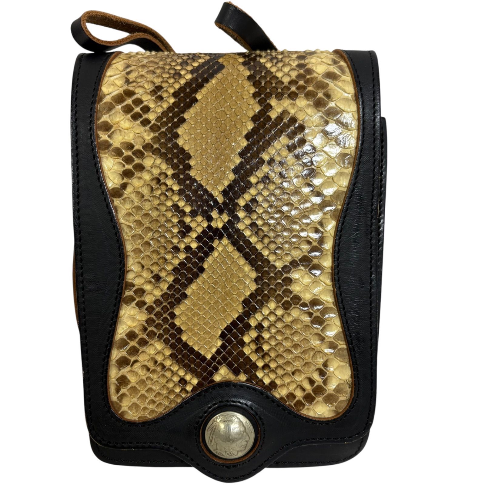 品 レッドムーン パイソン メディスンバッグ ウエストポーチ