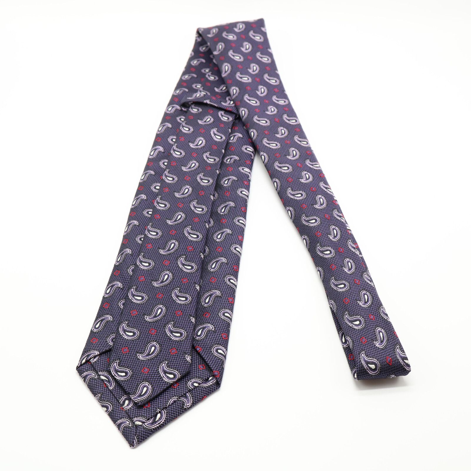 Angelo fusco ネクタイ ネイビーブルー ピンクドット Angelo fusco ネクタイ ネイビーブルー ピンクドット Angelo ネクタイ