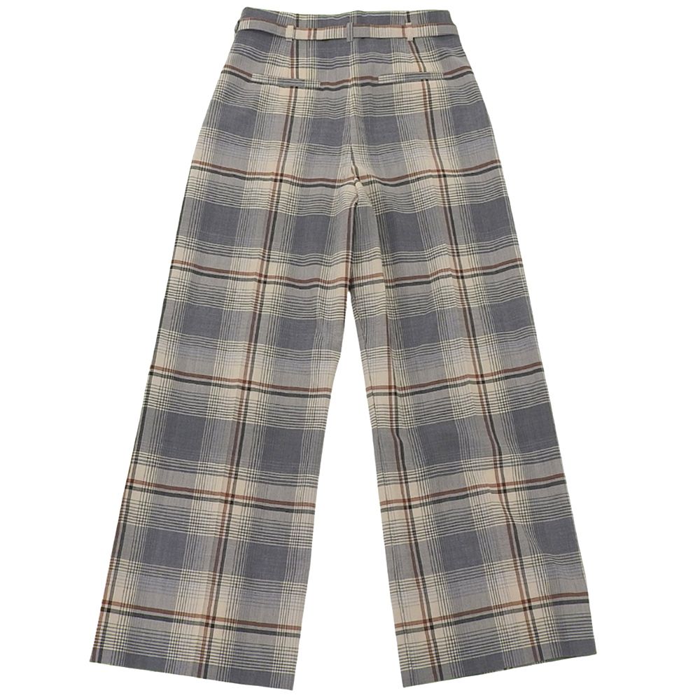 チェックワイドパンツ ボトムス