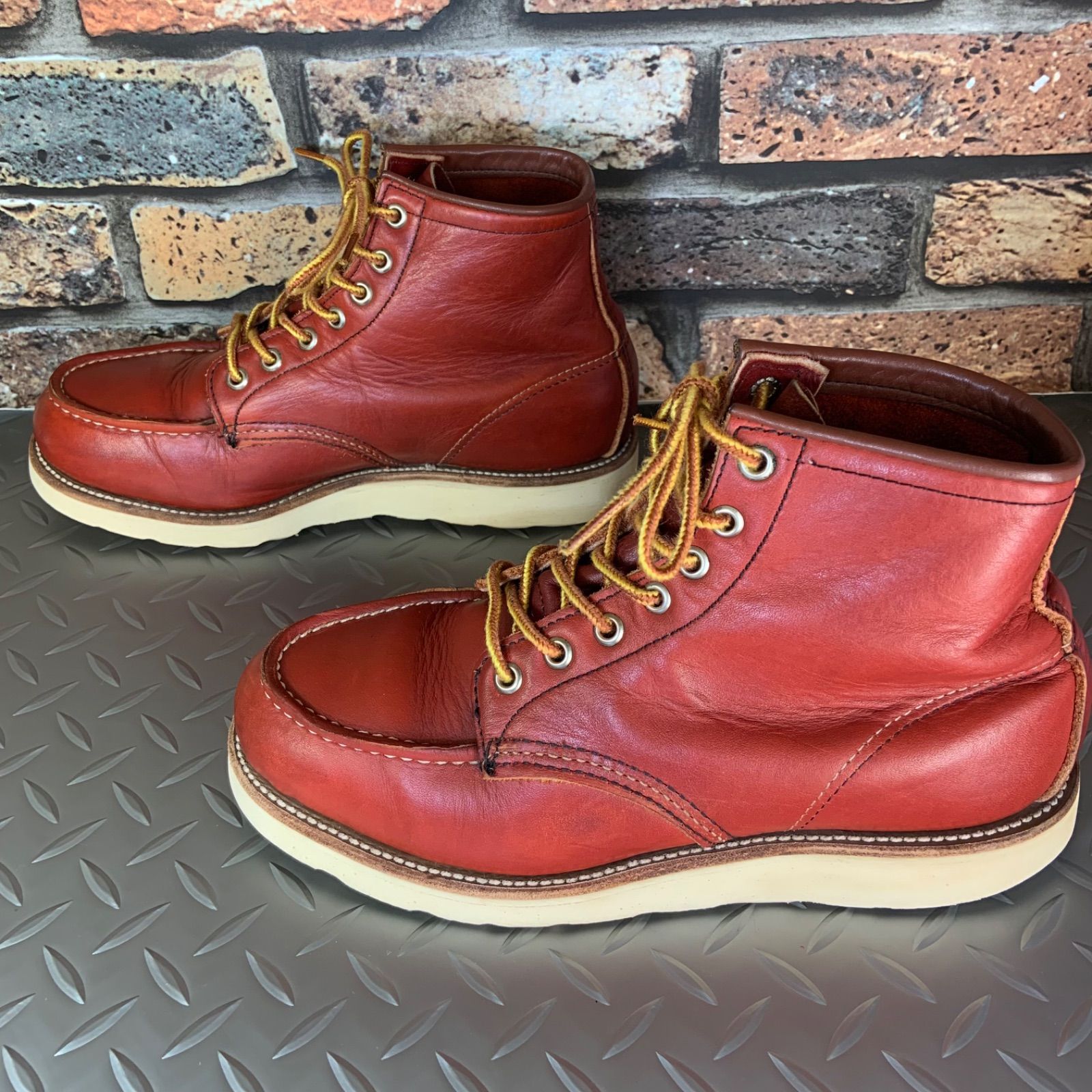 ☆REDWING 875 半円犬タグ 1995年製 US6E (24I18) VINTAGE レッド