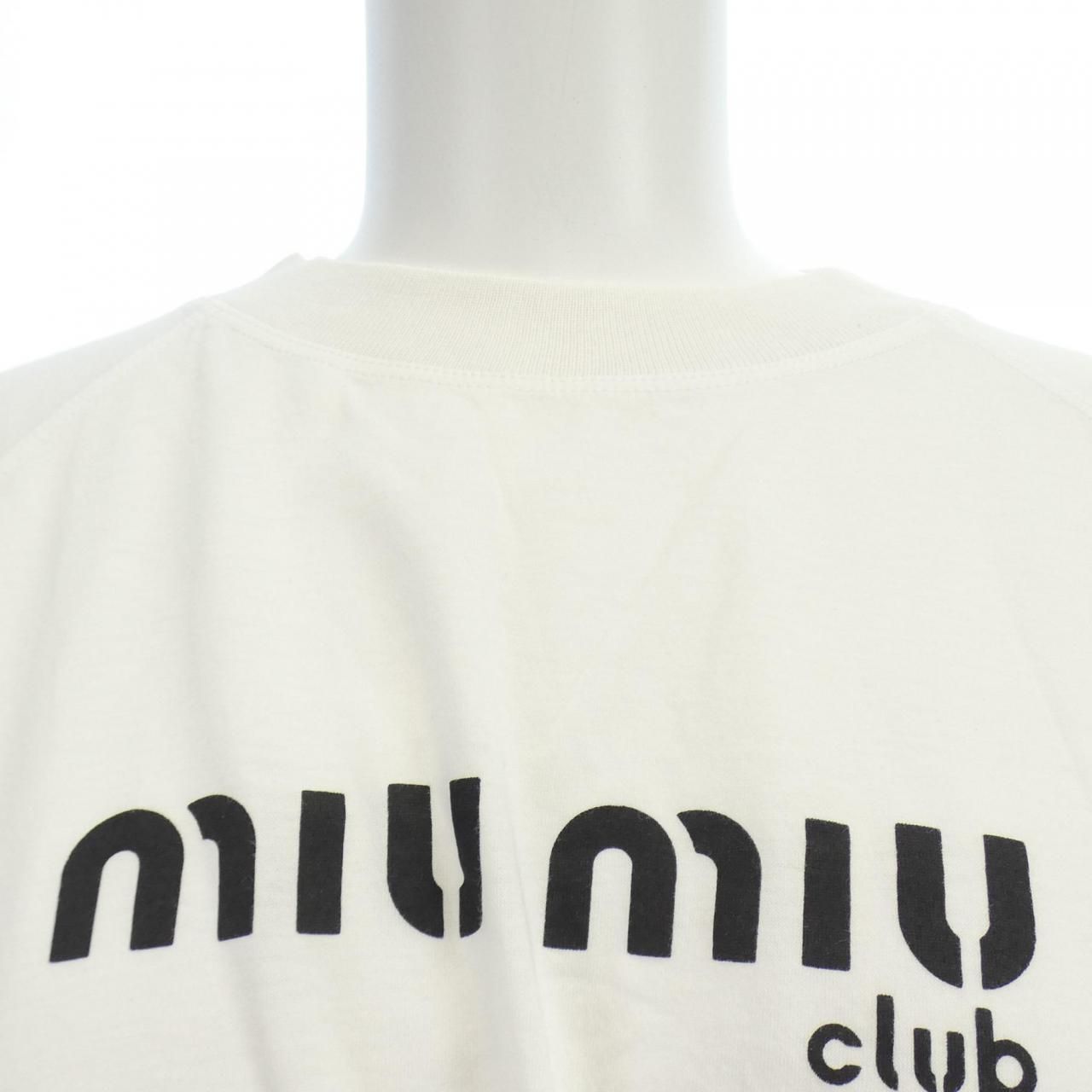 ミュウミュウ MIU MIU ロングスリーブTシャツ MJL720 ホワイト サイズ：S ミュウミュウ MIU MIU Tシャツ - メルカリ