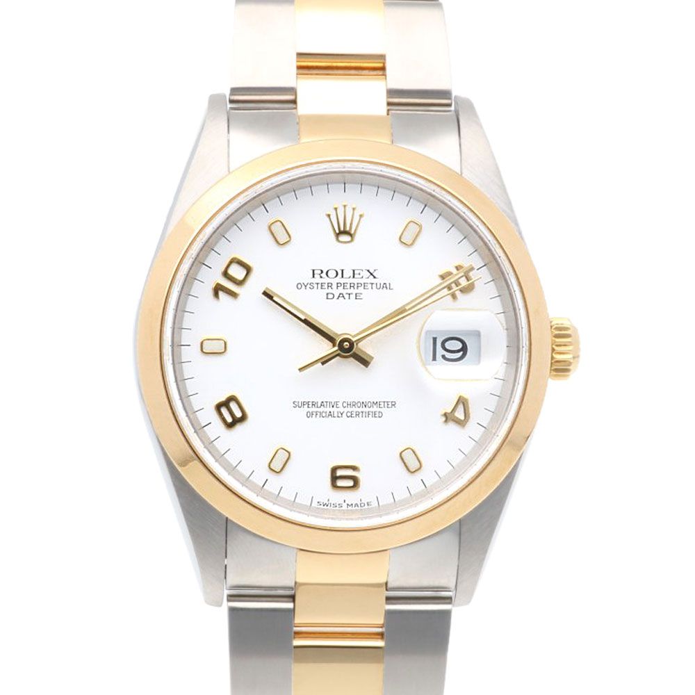 ロレックス デイト オイスターパーペチュアル 腕時計 時計 ステンレススチール 15203 自動巻き メンズ 1年保証  ROLEX  中古 ロレックス