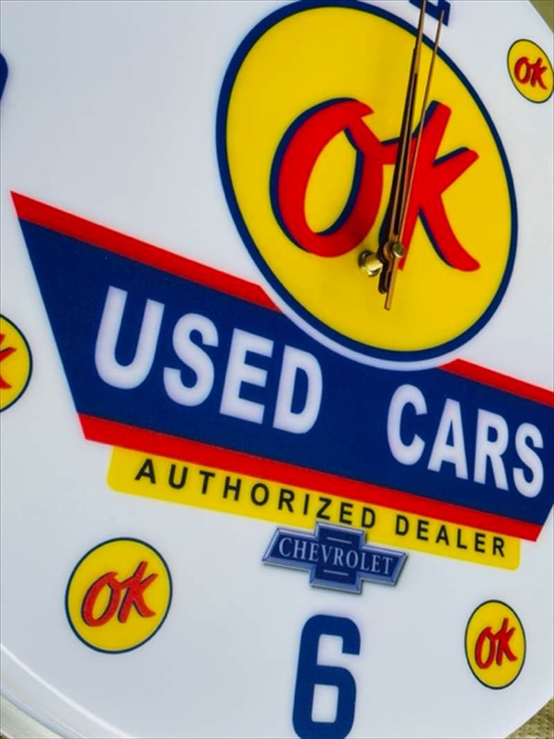 シボレー OK USED CAR 時計 看板 アメ車 ローライダー インパラ