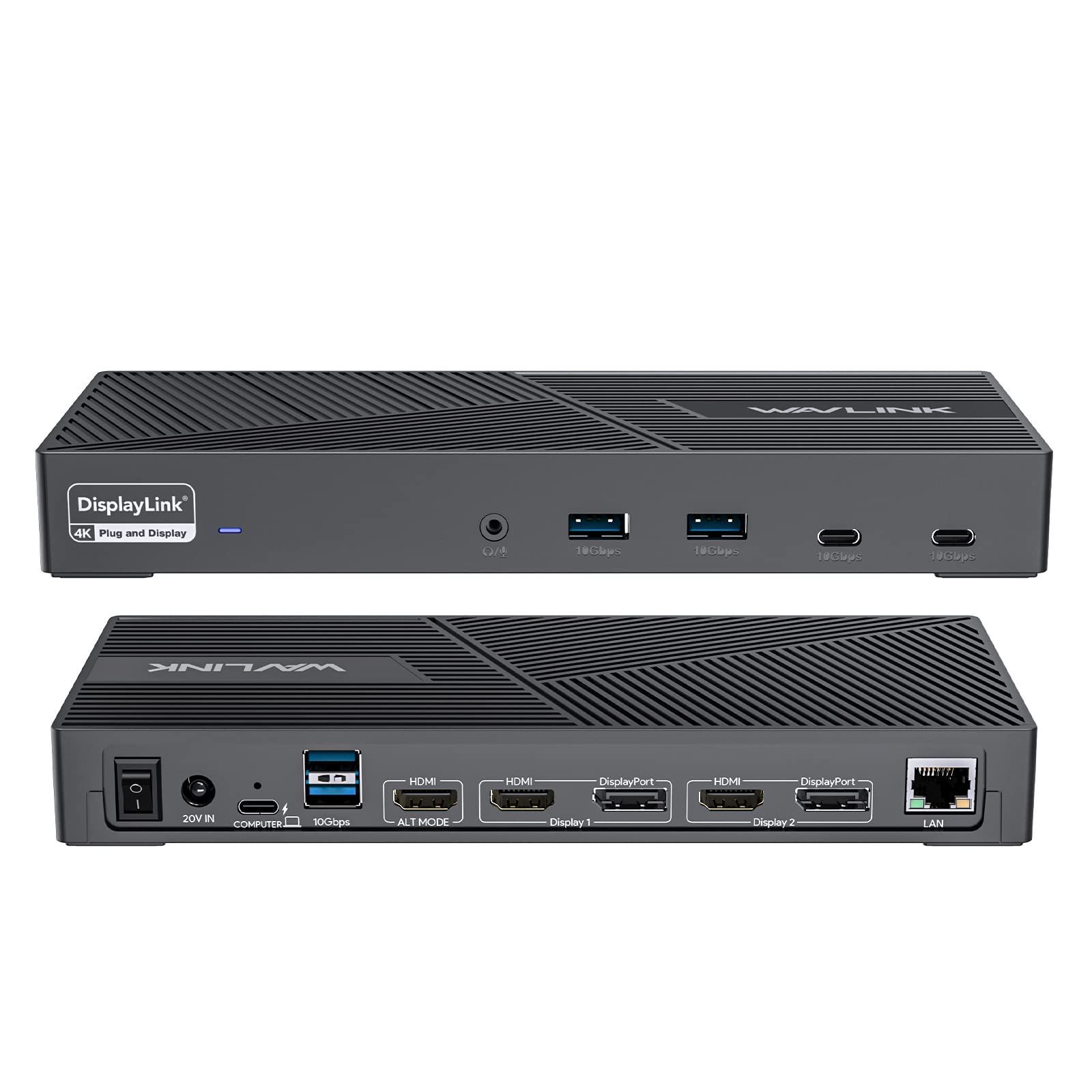 人気商品 PD100Wホスト充電 10Gbpsデータ転送 2xDisplayPort 3xHDMI 三重モニター Windows|Mac パソコンドック ユニバーサル OS対応 C USB 15-In-1 … トリプル4Kディスプレイドッキングステーション