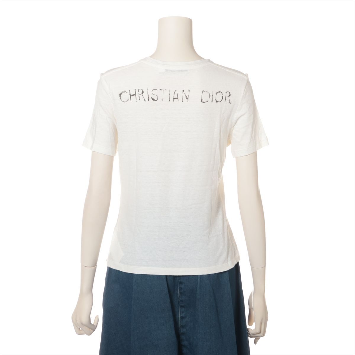Dior - ディオール LOVE MOVES Tシャツ クリスチャンディオール 143T12A4466 レディース アイボリー Dior 【中古】 【アパレル・小物】 ディオール LOVE MOVES Tシャツ クリスチャンディオール