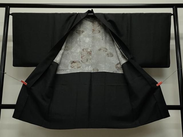 平和屋着物＃男性 長羽織 黒紋付き 正絹 CAAT5849id TEANAYIS_COM