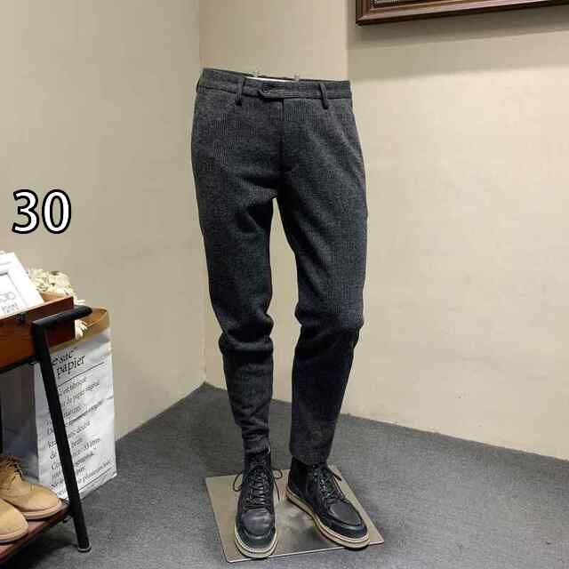 全品本物! 30 メンズ ファッション 服 オシャレ シンプル 大 かっこいい 大きいサイズ ストリート 紳士服 冬 ウール ズボン 通勤 ビジネス カジュアル パンツ 安心感のある