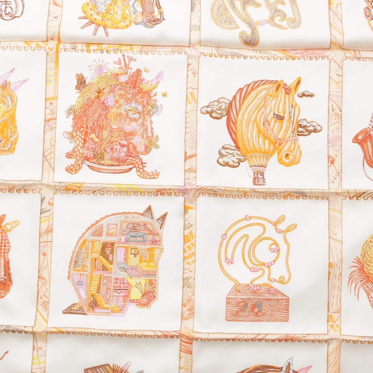 エルメス カレ90 Chevaloscope シュヴァルスコープ シルク スカーフ