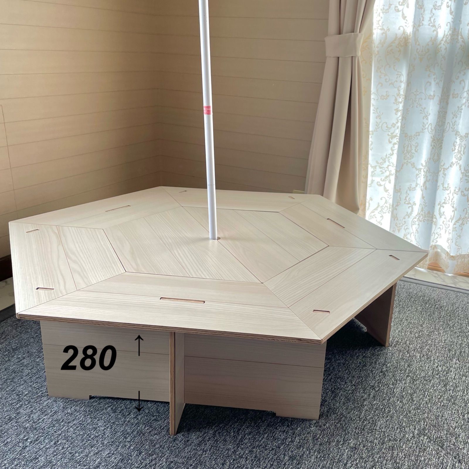 小売 組み立て簡単！ヘキサテーブル/キャンプテーブル/囲炉裏テーブル