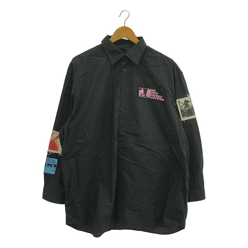 RAF SIMONS / ラフシモンズ | 2020SS | MY OWN PRIVATE ANTWERP PATCH SHIRTS パッチ シャツ | 48 | ブラック | メンズ