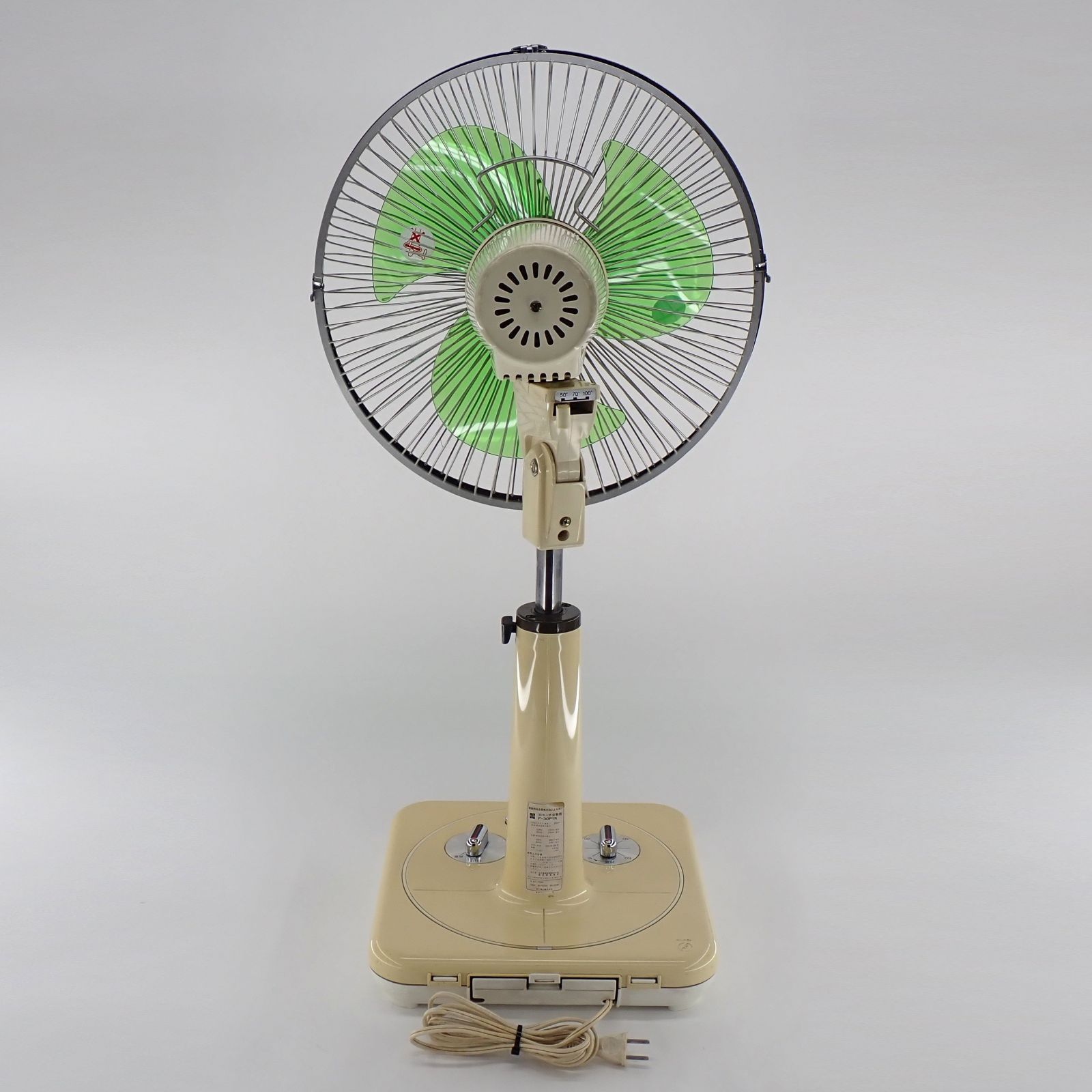 National 扇風機 F-30P1K 三枚羽根 約30cm 青 昭和レトロ National 扇風機 F-30P1K 三枚羽根 約30cm 青 昭和レトロ - メルカリ