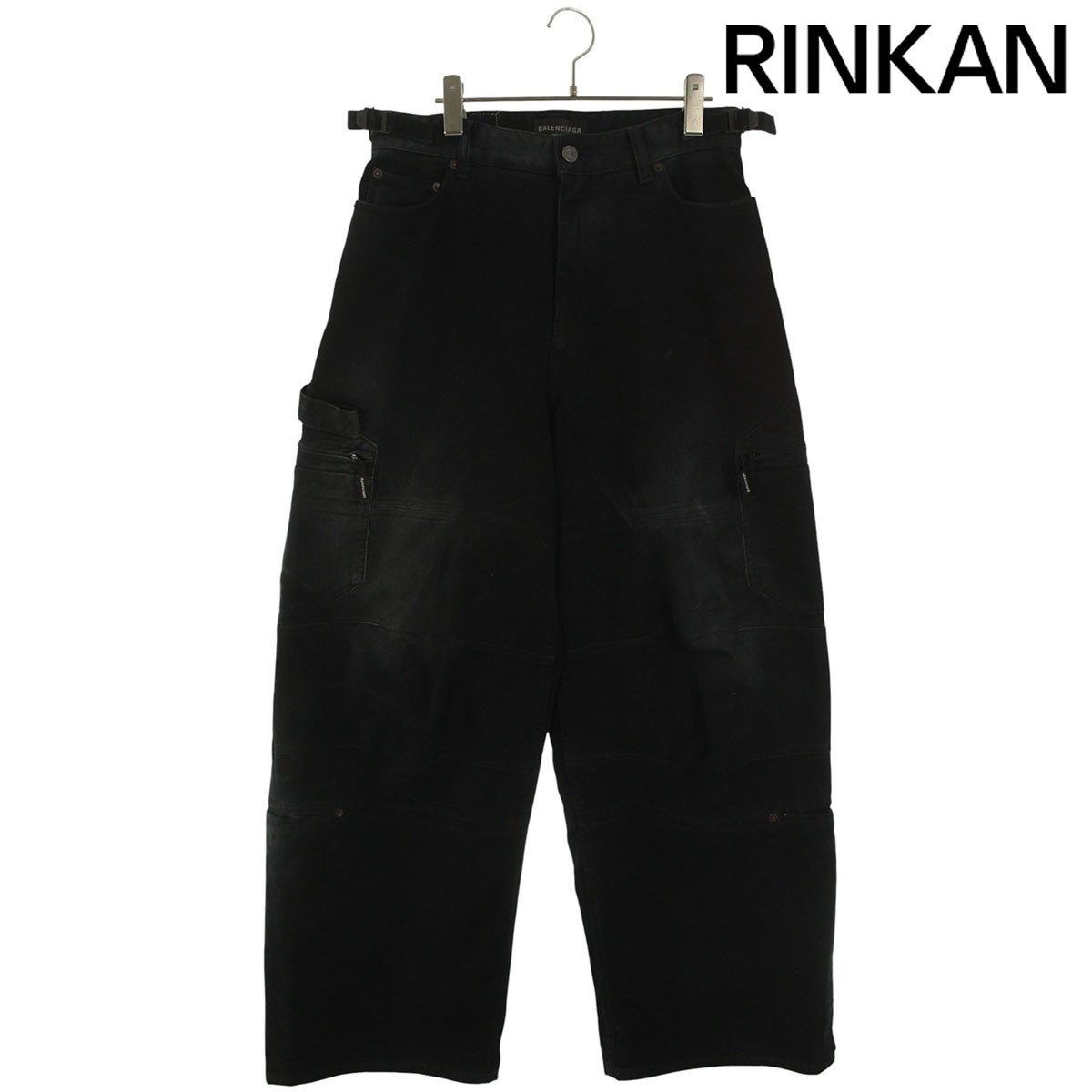バレンシアガ 23AW 767971 TNW11 ソフトレフトハンド ワイドカーゴデニムパンツ メンズ XS