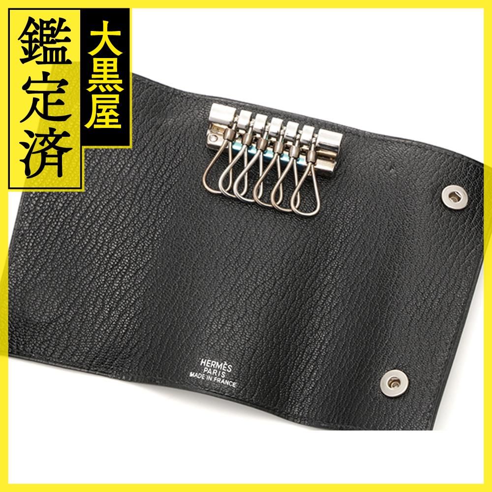HERMES エルメス セリエ 6連キーケース ブラック/SV 【432
