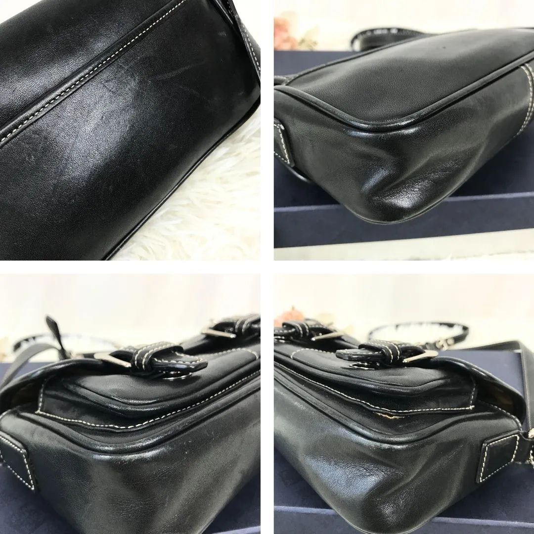 COACH コーチ ショルダーバッグ レザー 黒 ブラック 品番9355 斜め掛け