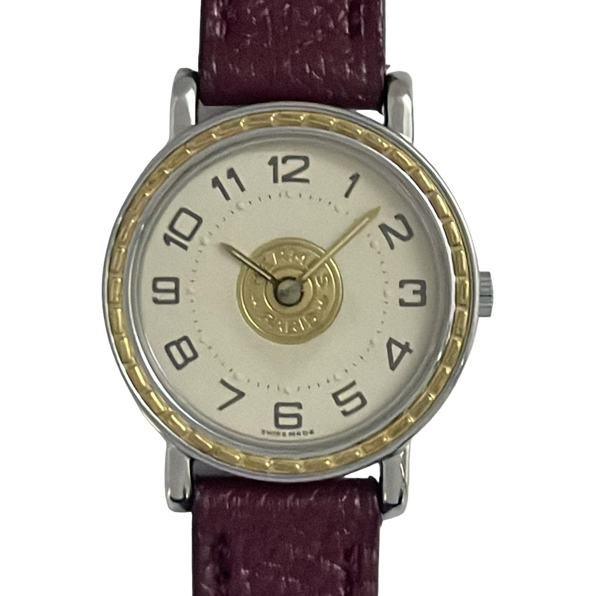 HERMES エルメス 腕時計 セリエ レディース 社外ベルト アイボリー