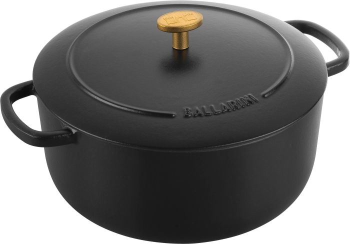 3営業日で発送 バッラリーニ Ballarini ベラモンテ ココット ラウンド２４ｃｍ トリュフブラック ABL7001