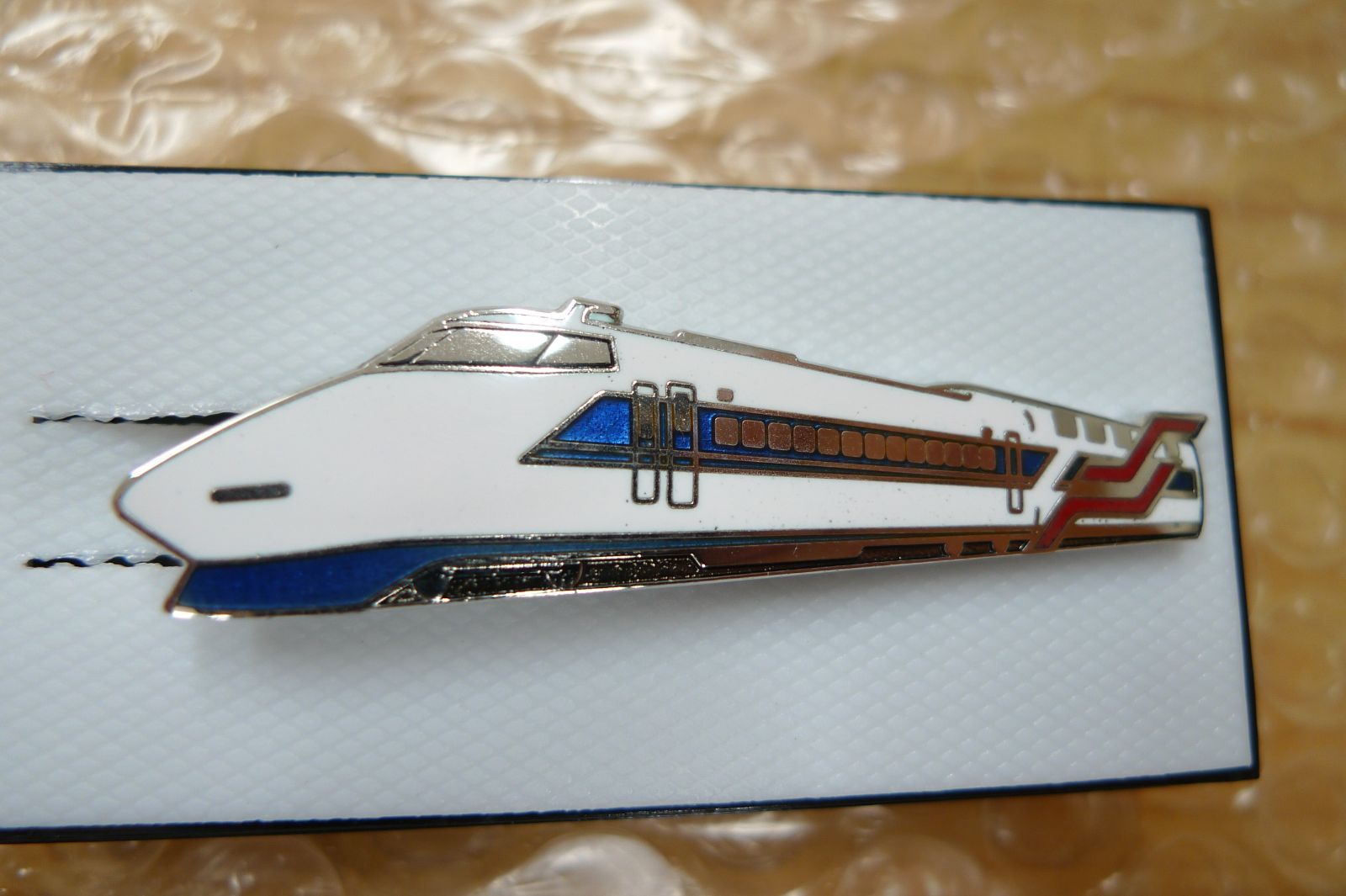 JNR 国鉄 ／ 新幹線100系電車 ネクタイピン 1985年 完成記念 ケース