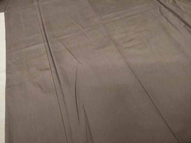 平和屋着物●上質な紬　色無地　胡桃染色　さが美扱い　正絹　逸品　AABA6660ck 平和屋着物○上質な紬 色無地 胡桃染色 さが美扱い 正絹 逸品