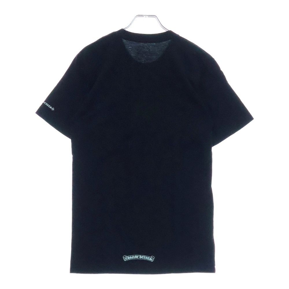 1点モノクロムハーツ ネック ロゴ プリント Tシャツ ブラック クロムハーツTシャツスターズ＆ストライプスブラック|クロム