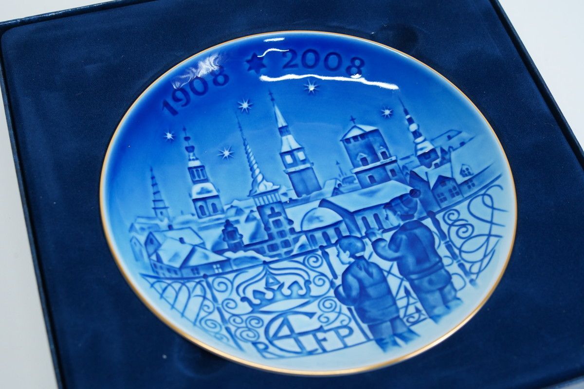 ロイヤルコペンハーゲン イヤープレート 1908~2008 100周年記念 天使
