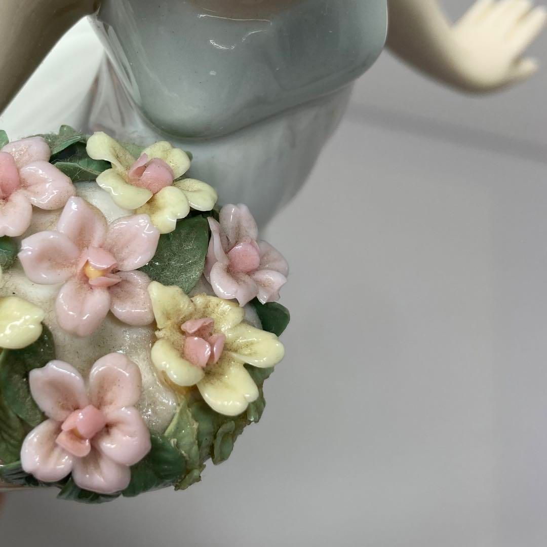 リヤドロ　春の花籠　共箱　高さ22.2㎝　東Y5-1130③ リヤドロ 春の花籠 共箱 高さ22.2㎝ 東Y5-1130③ - メルカリ