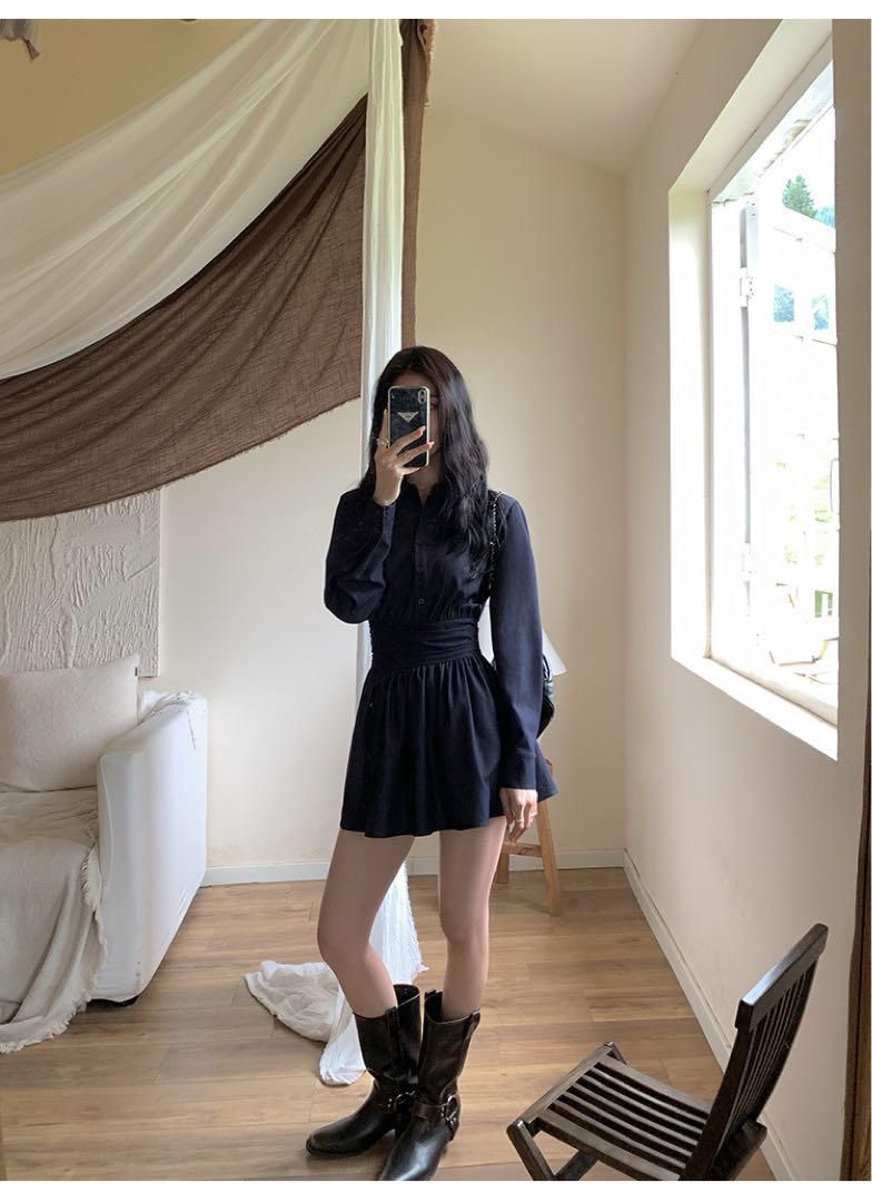 ウエストスリミングミニワンピデートにも最適