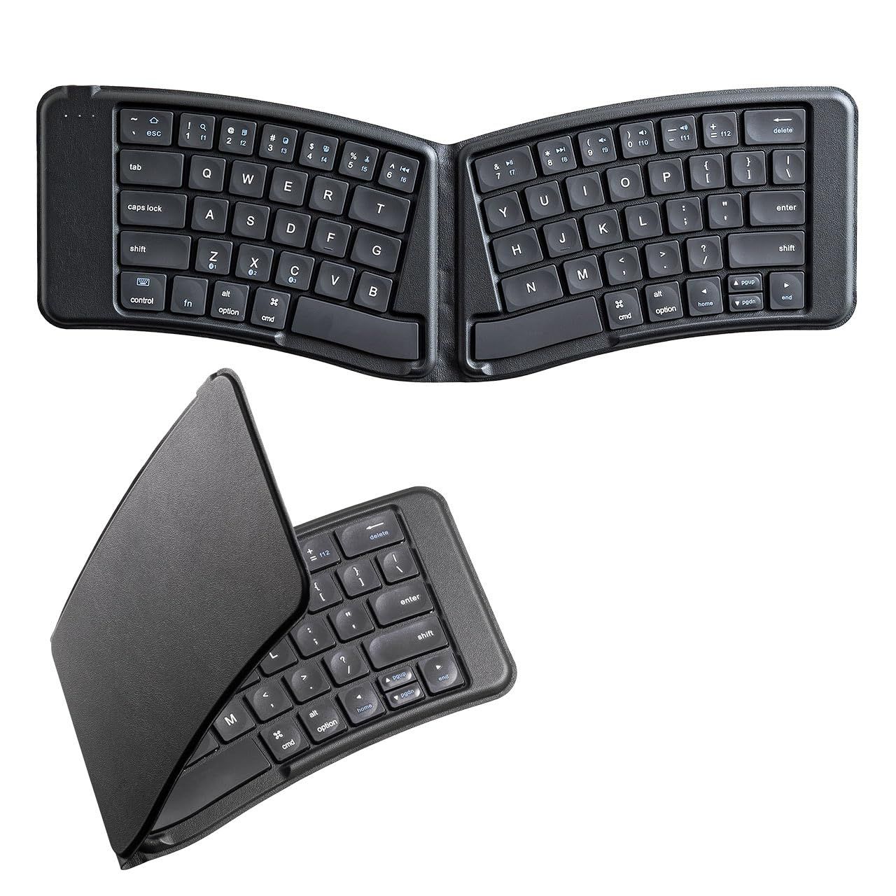サンワダイレクト キーボード Bluetooth iPad|iPhone対応 折り畳み 小型 充電式 エルゴノミクス 3台マルチペアリング 400-SKB076