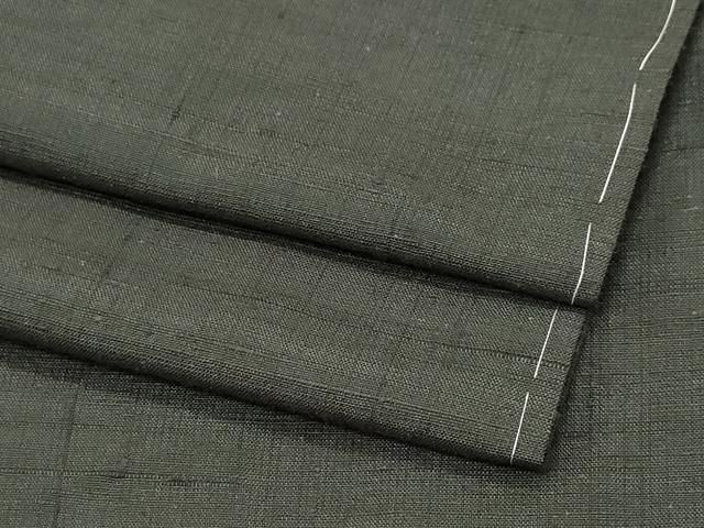 平和屋着物●男性 紬 色無地 蝋色 正絹 CAAQ9095vf
