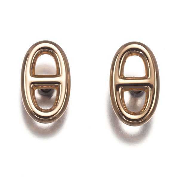 エルメス ピアス シェーヌダンクル ファランドール TPM K18PG #168365  