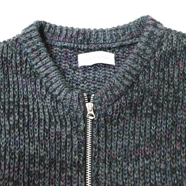 トップス 24AW ENCOMING KNITTED TWO POCKET BLOUSON ENCOMING / インカミング】KNITTED TWO POCKET BLOUSON（ニット