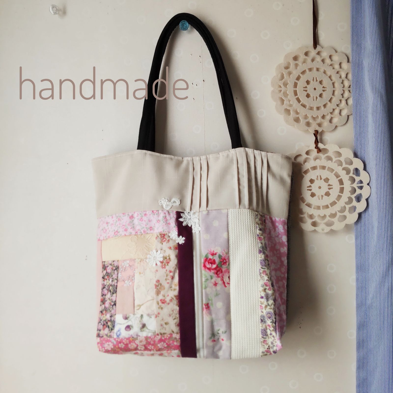 専用♡ハンドメイドパッチワークトートバッグ- ̗̀ෆ(˶'ᵕ'˶)ෆ ̖́- パッチワークトート[送料無料] トートバッグ matsumaron 通販