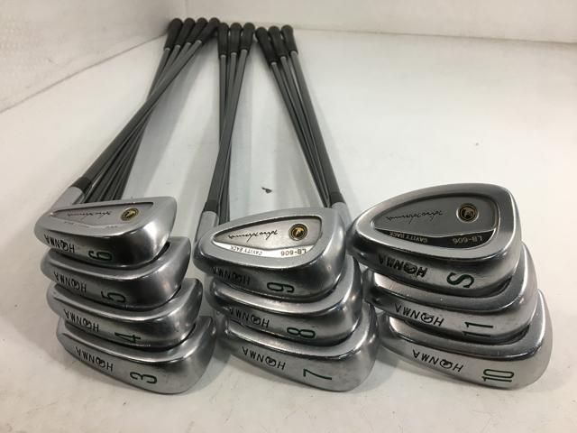 【中古ゴルフクラブ】(10本セット)ホンマ LB-606 キャビティ スーパーライトチタンカーボン3S 3〜10.11.S【14日間返品OK】 返品OK お買い得品！【中古ゴルフクラブ】(10本セット)ホンマ LB-606