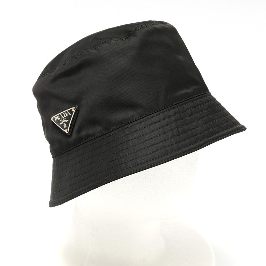 プラダ | PRADA Re-Nylon トライアングル ロゴ バケットハット 2HC137 ナイロン ブラック L 商品番号 S-159015