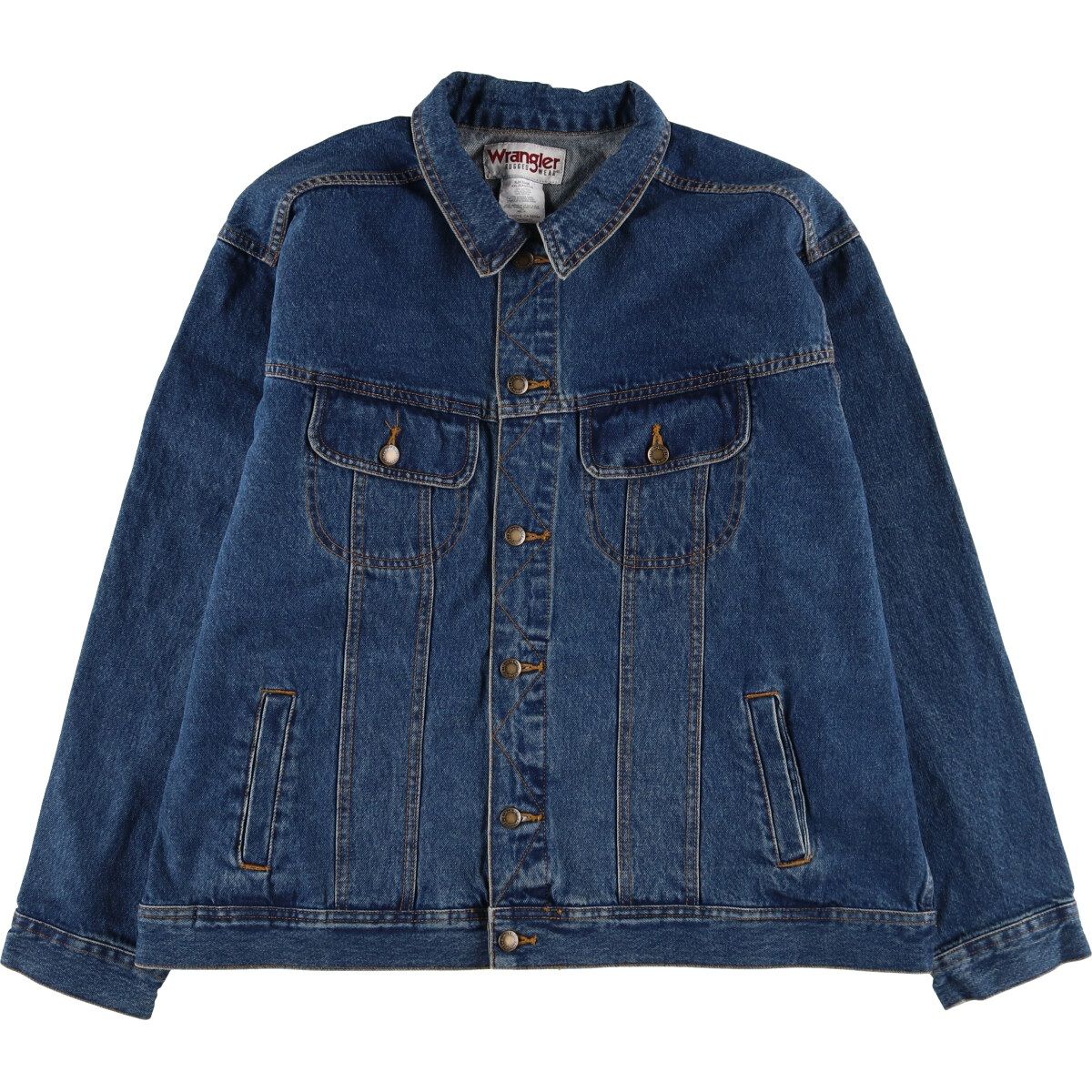 古着 ラングラー Wrangler RUGGED WEAR デニムジャケット Gジャン メンズXXL相当/eaa513584