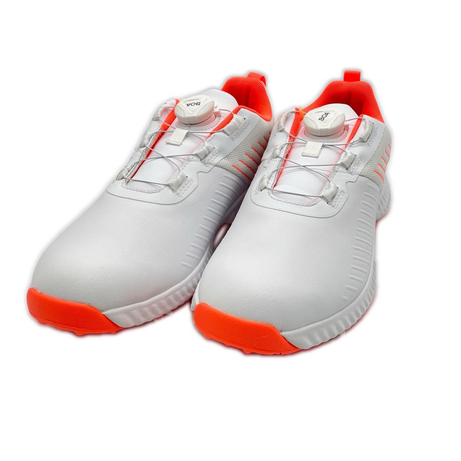 アディダスゴルフ adidas GOLF ゴルフシューズ 24.5cm ホワイト×オレンジ レスポンス バウンス ボア EF2012