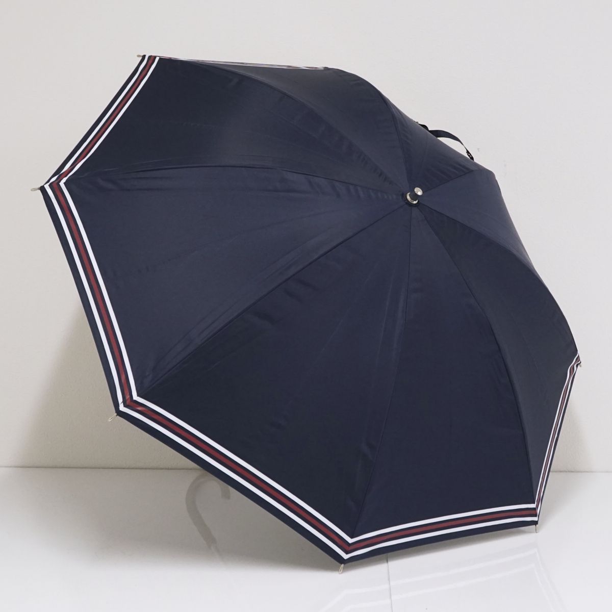 晴雨兼用日傘 Aquascutum アクアスキュータム USED美品 ネイビー ボーダー グラス骨 遮光 UV 軽量 50cm A1372 - メルカリ