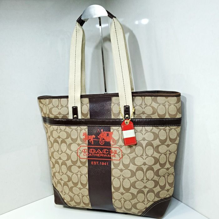 コーチ COACH シグネチャー 肩掛け トートバッグ ショルダーバッグ 