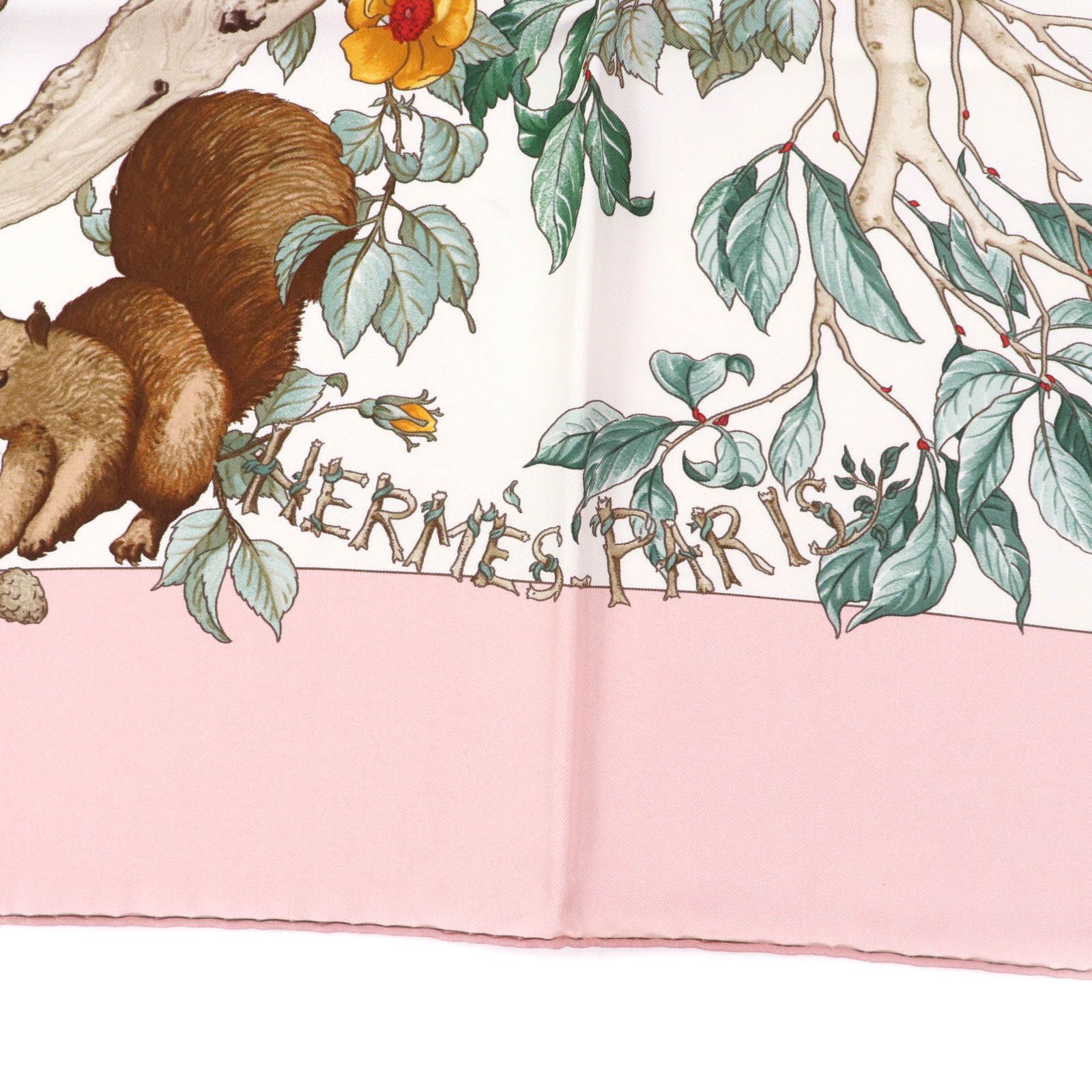 極美品☆HERMES エルメス カレ90 AU COEUR DES BOIS 森の中で