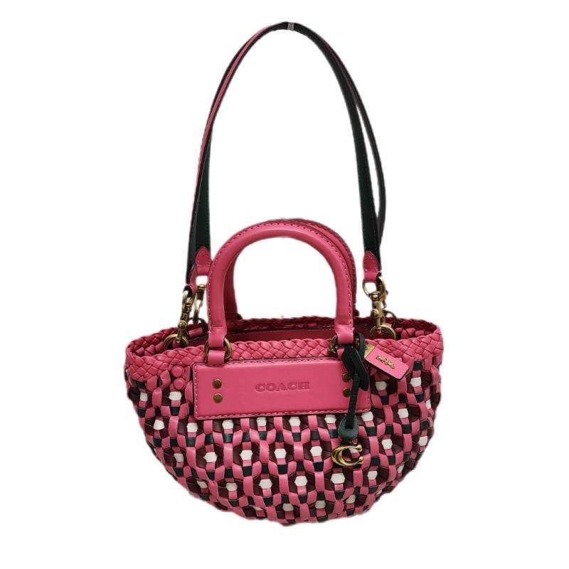 COACH コーチ かごバッグ 603 ウーブントート マルチカラー