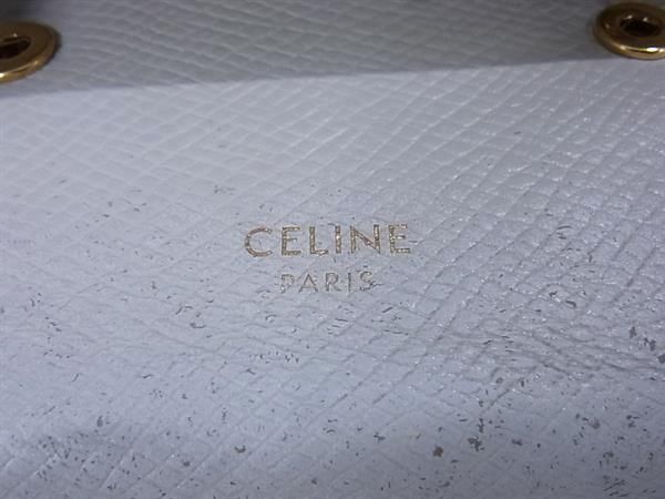 美品☆CELINE スモールトリフォールドウォレット　グレー 三つ折り財布 美品 CELINE グレー 三つ折り財布 トリフォールドウォレット ※箱