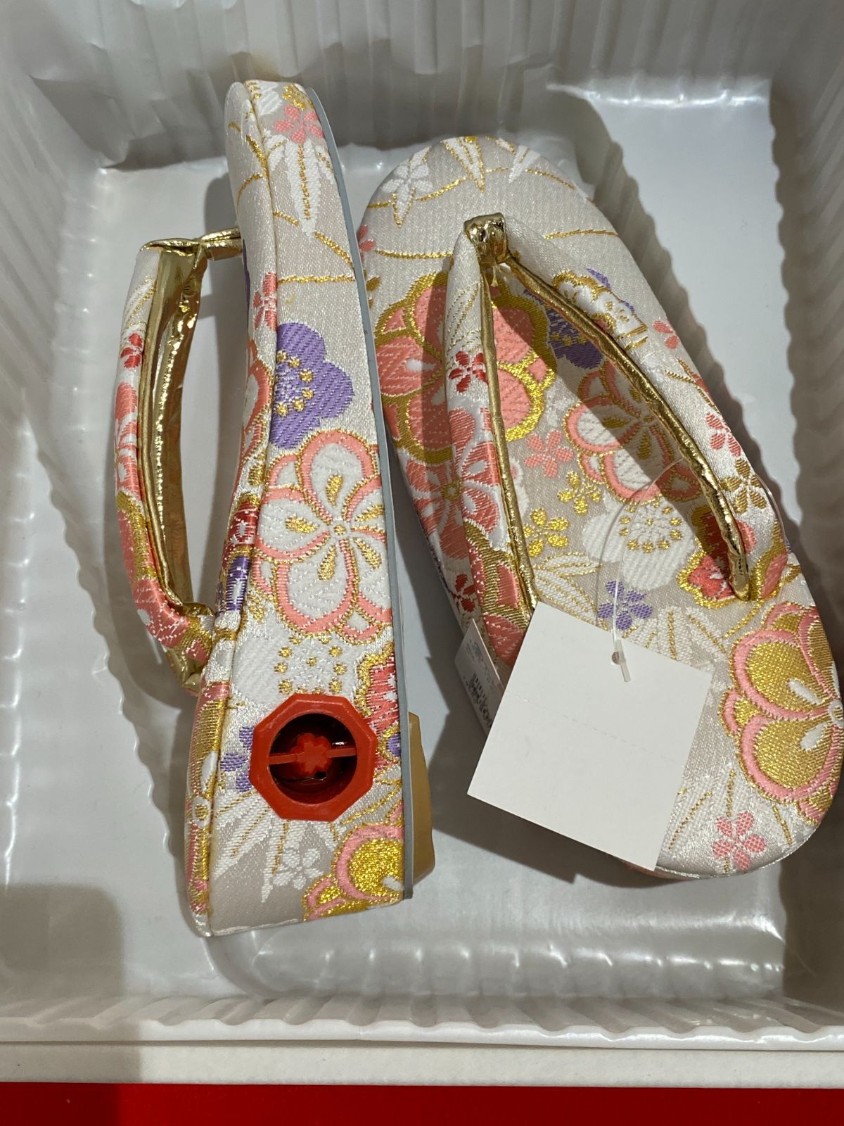 ms 24107-7 七五三 5〜3歳 はこせこセット 草履 バッグ 筥迫 女の子 白 ピンク