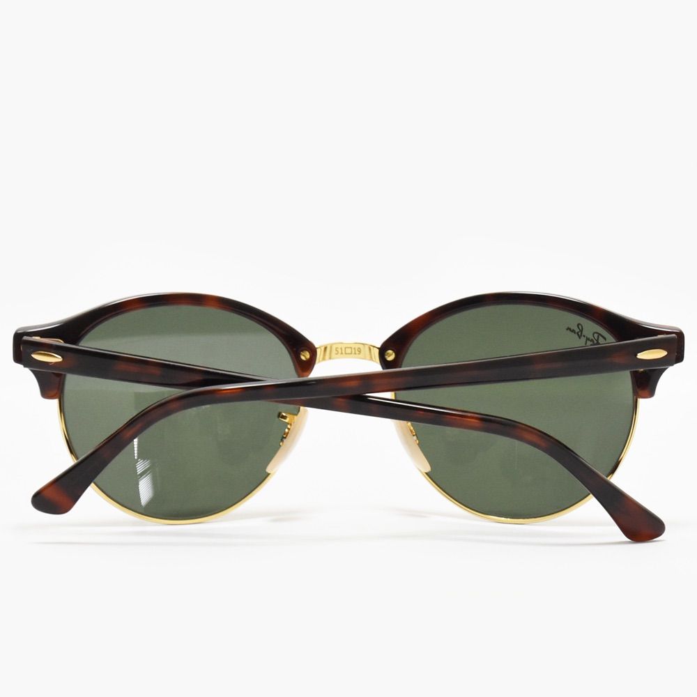 Ray Ban レイバン サングラス CLUB ROUND ポリッシュ レッドハバナ べっ甲 クラブラウンド G-15 グリーン RB4246 990 51□19