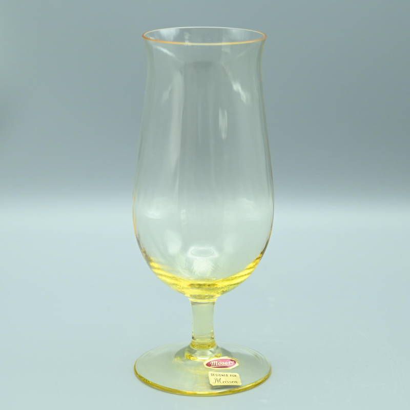Meissen マイセン 波の戯れ ビアグラス イエロー マイセングラス Moser モーゼル S10-t022