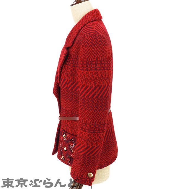 シャネル CHANEL スパンコールジャケット P16212V08792 レッド