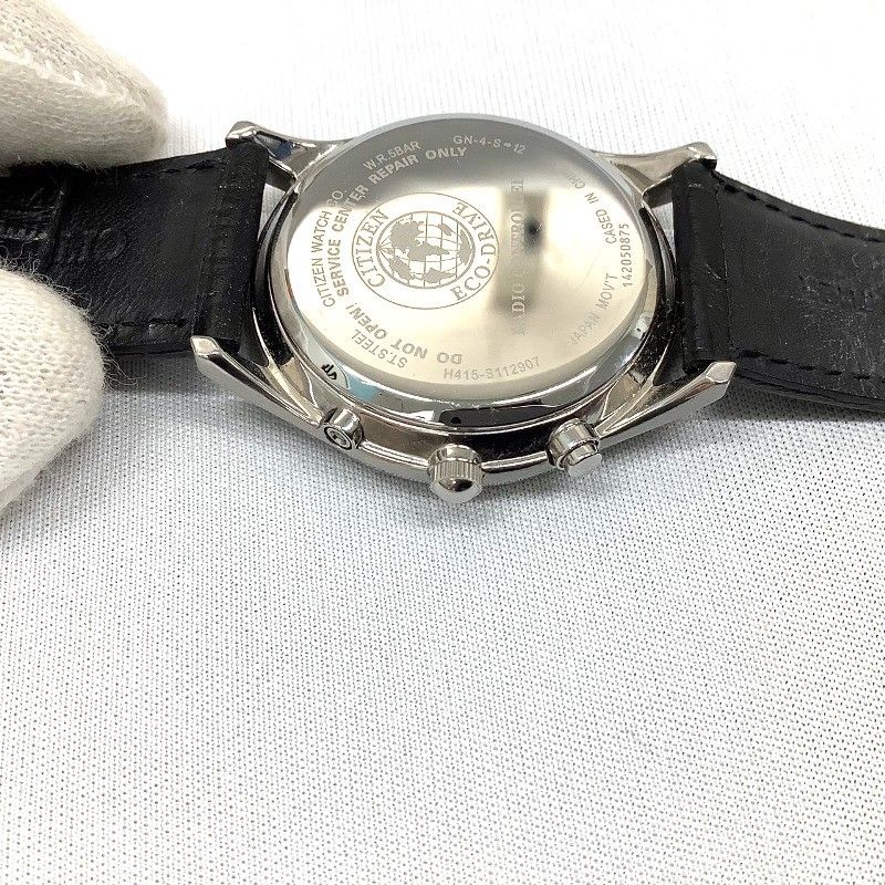 CITIZEN Eco-Drive 電波ソーラー時計 H415-S112907 稼働品